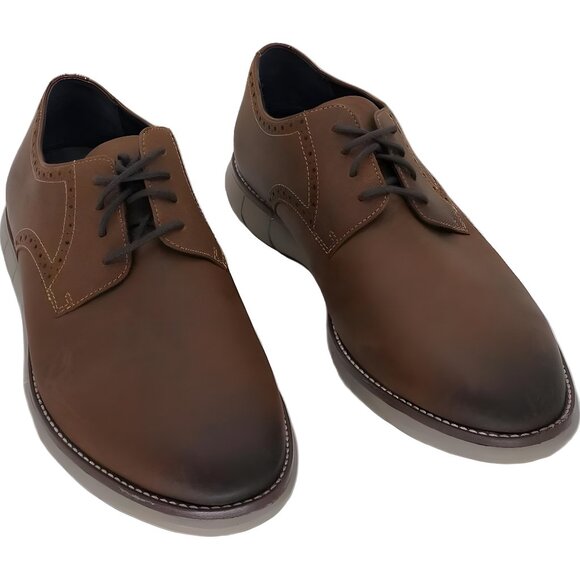 Johnston & Murphy Milson Wingtip Oxford Dress Shoes Brown Leather Men 8.5M